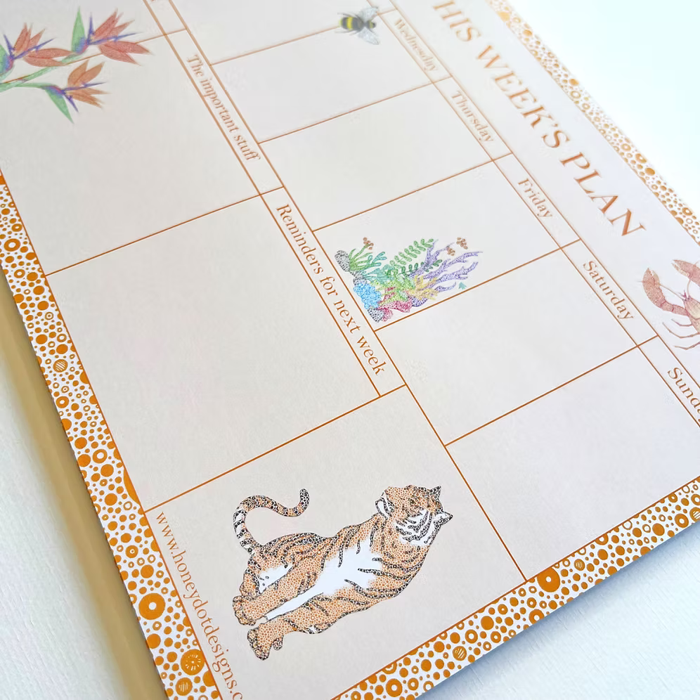 Orange A4 Weekly Planner