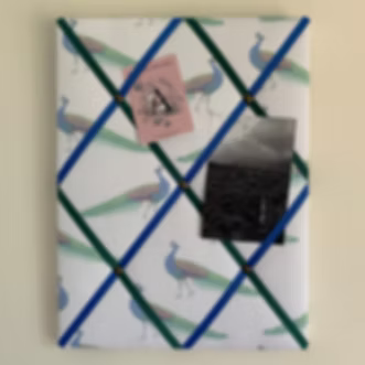 Peacock Fabric Noticeboard