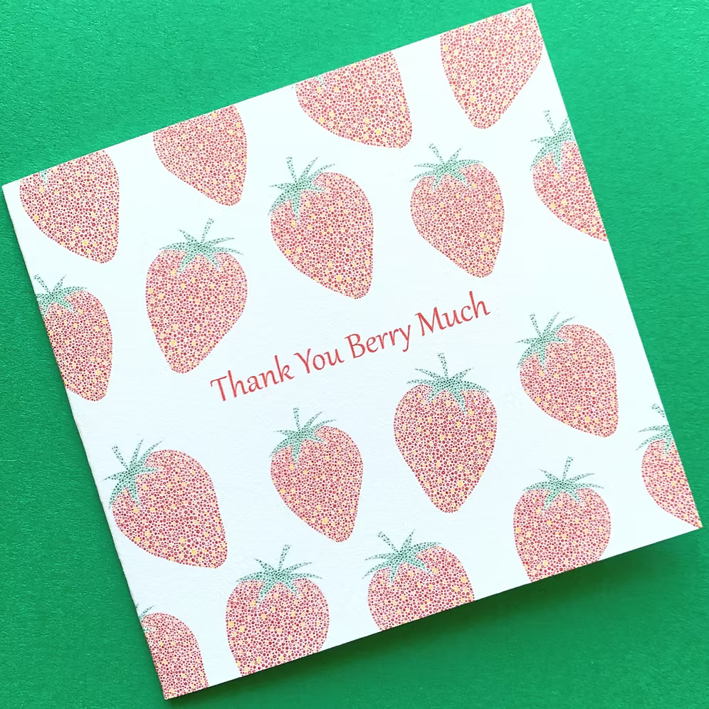 Strawberry mini cards