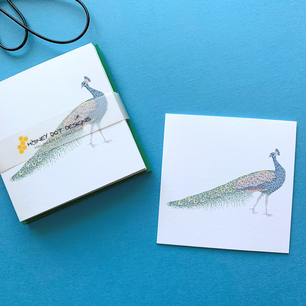 Peacock mini cards
