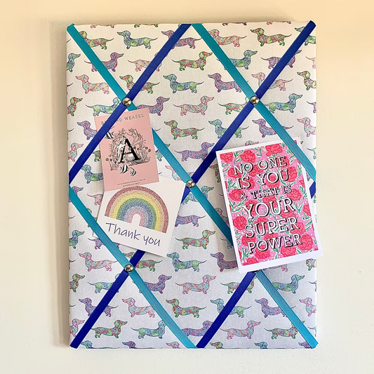 Sausage Dog Fabric Noticeboard