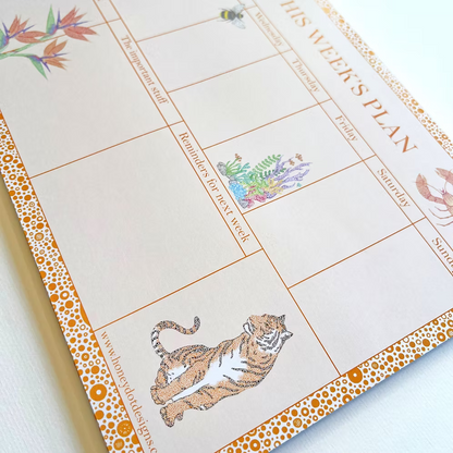 Orange A4 Weekly Planner