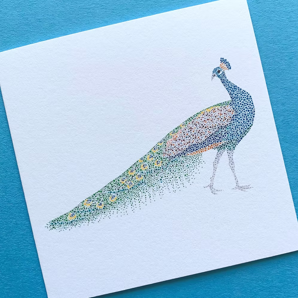Peacock mini cards