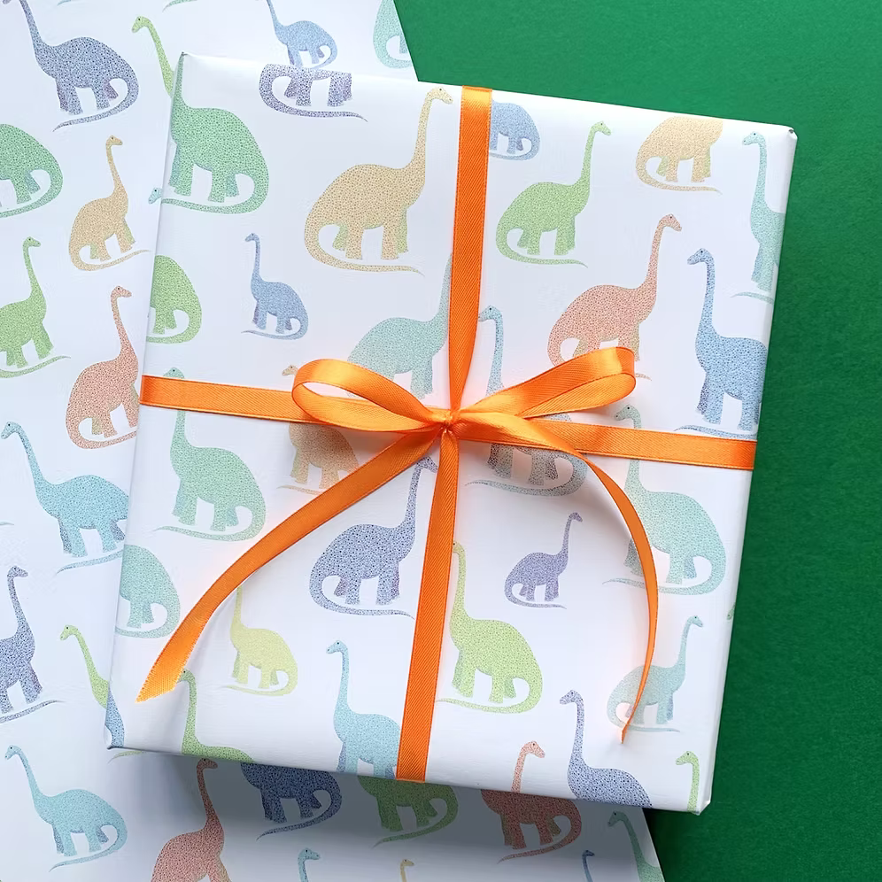 Dinosaur wrapping paper – Honey Dot Designs