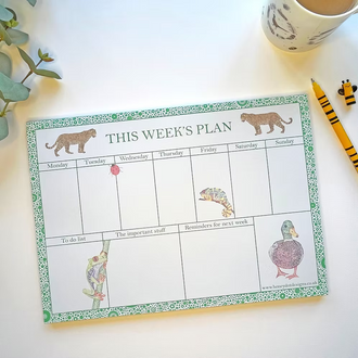 Green A4 Weekly Planner
