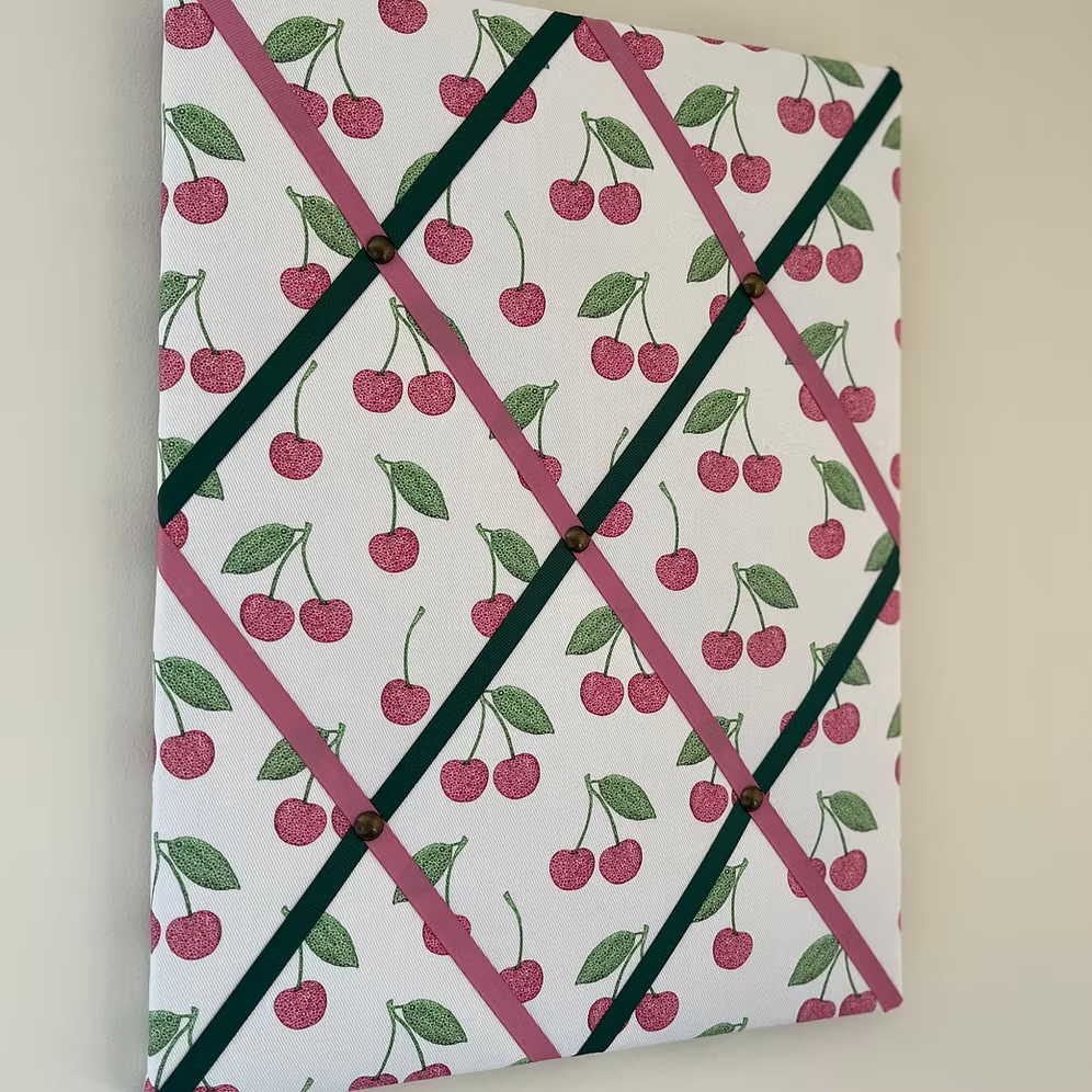 Cherry Fabric Noticeboard