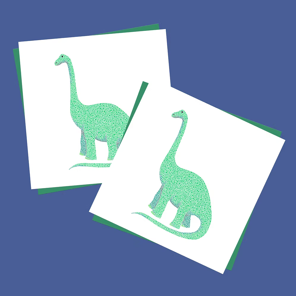 Dinosaur mini cards
