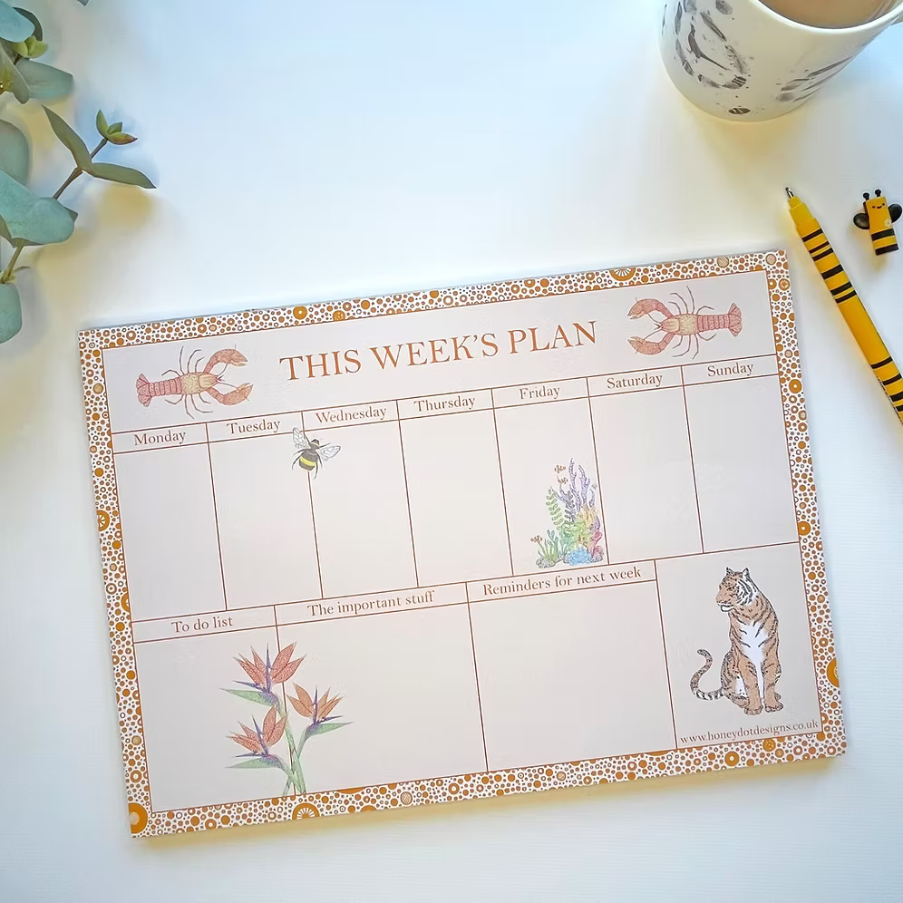 Orange A4 Weekly Planner