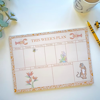 Orange A4 Weekly Planner