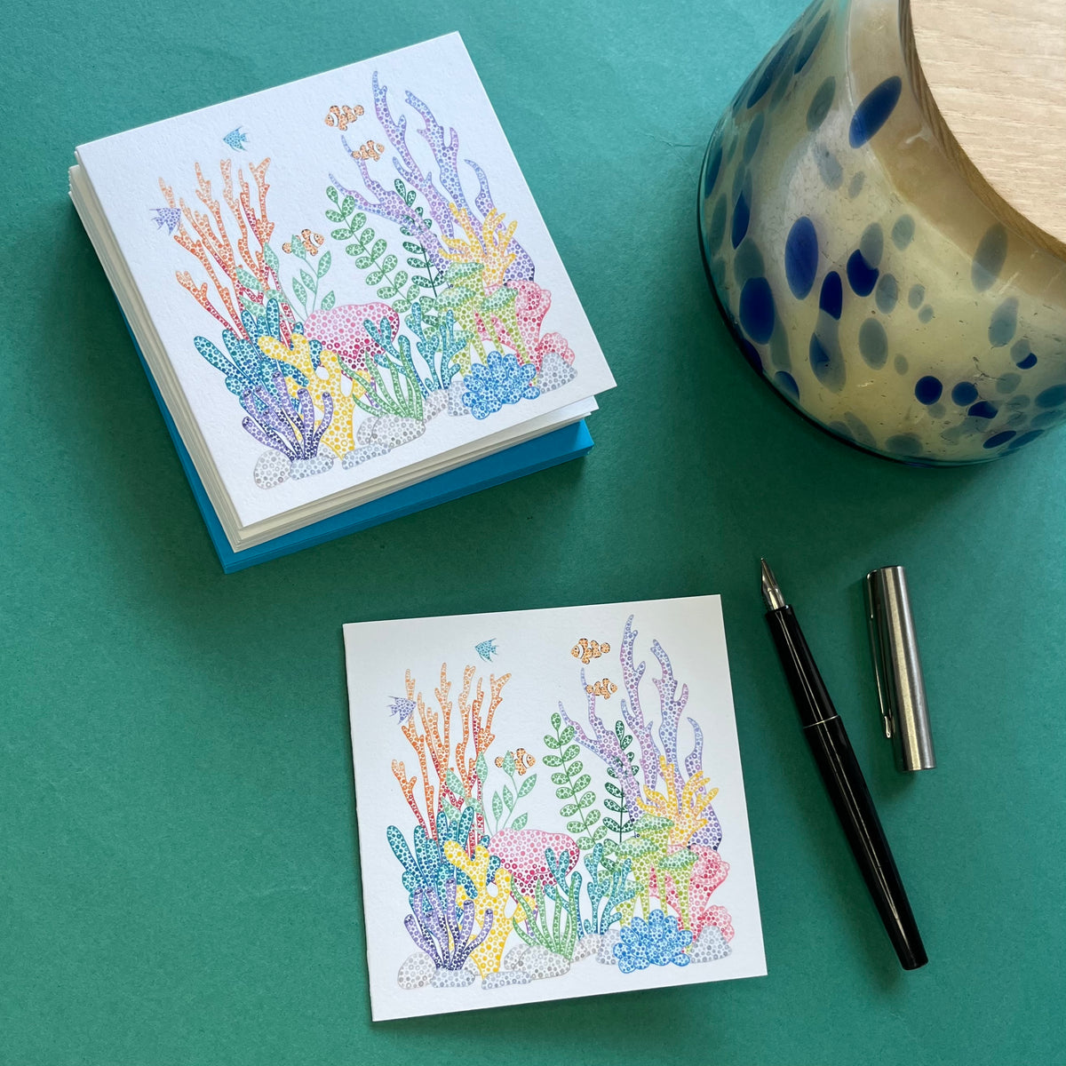 Coral mini cards